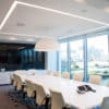 M-Line lighting in white meeting room