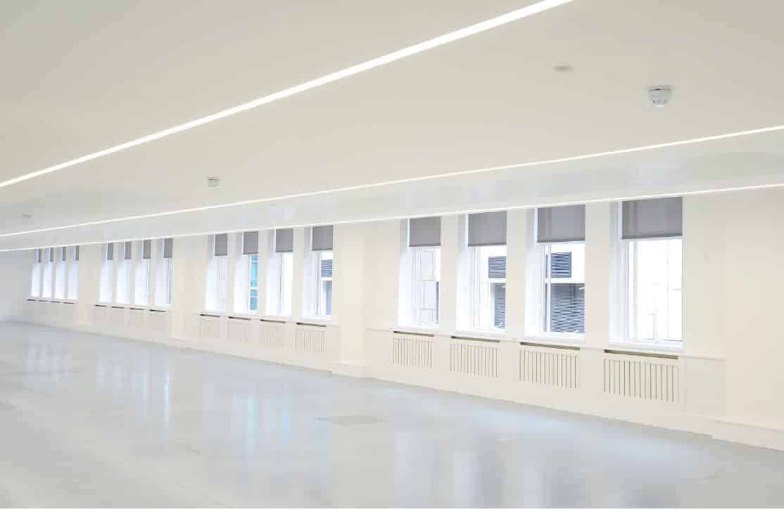 CIBSE recommended lighting levels white hall