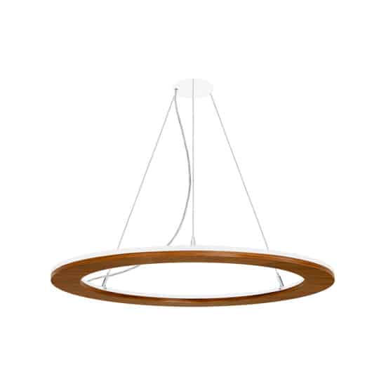 suspended wooden ring light