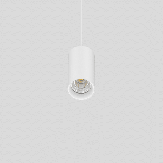 white suspended can downlight
