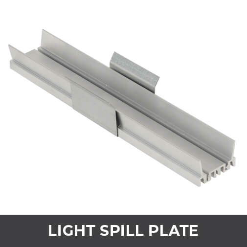 light spill plate for linear lighting