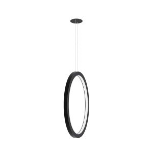 Oreo vertical suspended circular light with inward lighting direction